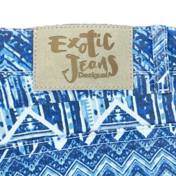 Desigual High Waisted Blue Skinny Jean Womens Size 4 - Picture 9 of 10